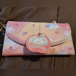 Loungefly Pink and White Hello Kitty Fullsize Wallet